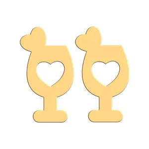 گوشواره طلا 18 عیار زنانه فرشته طرح قلب WEL-000347