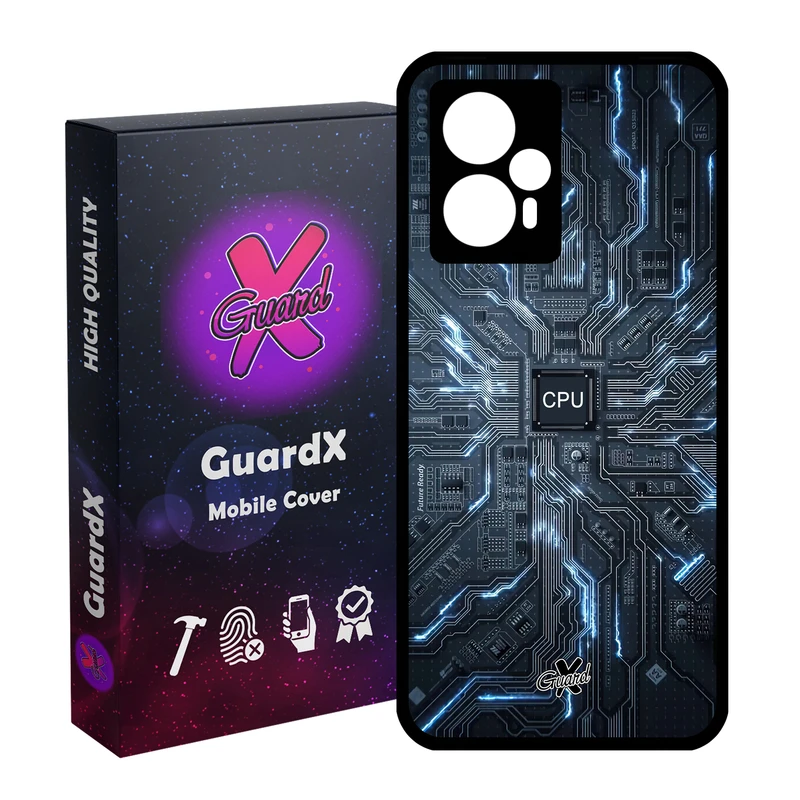 کاور گارد ایکس طرح CPU مدل Glass10504 مناسب برای گوشی موبایل شیائومی Poco F5/Redmi Note 12 Turbo