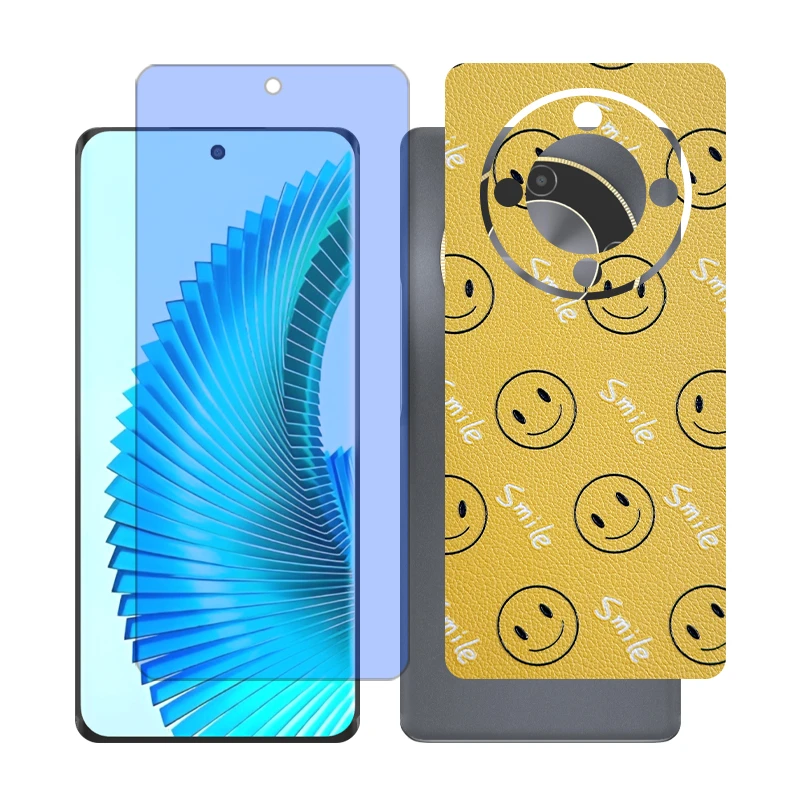 محافظ صفحه نمایش مات آنتی بلو گلس مدل Together مناسب برای گوشی موبایل آنر X9b به همراه برچسب پوششی پشت گوشی 