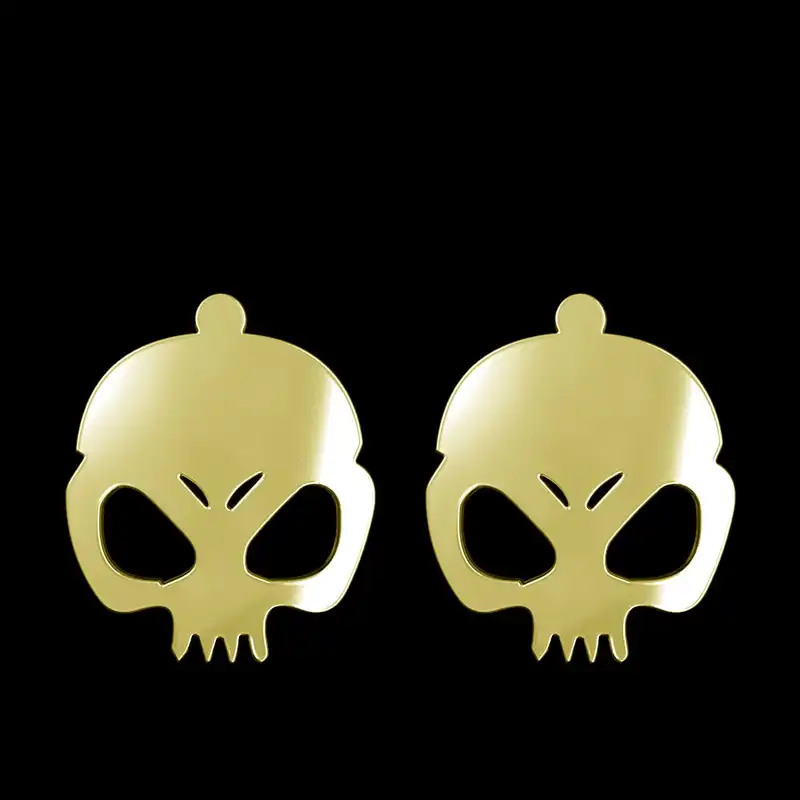 گوشواره طلا 18 عیار زنانه مدوپد مدل جمجمه کد GA1-15654