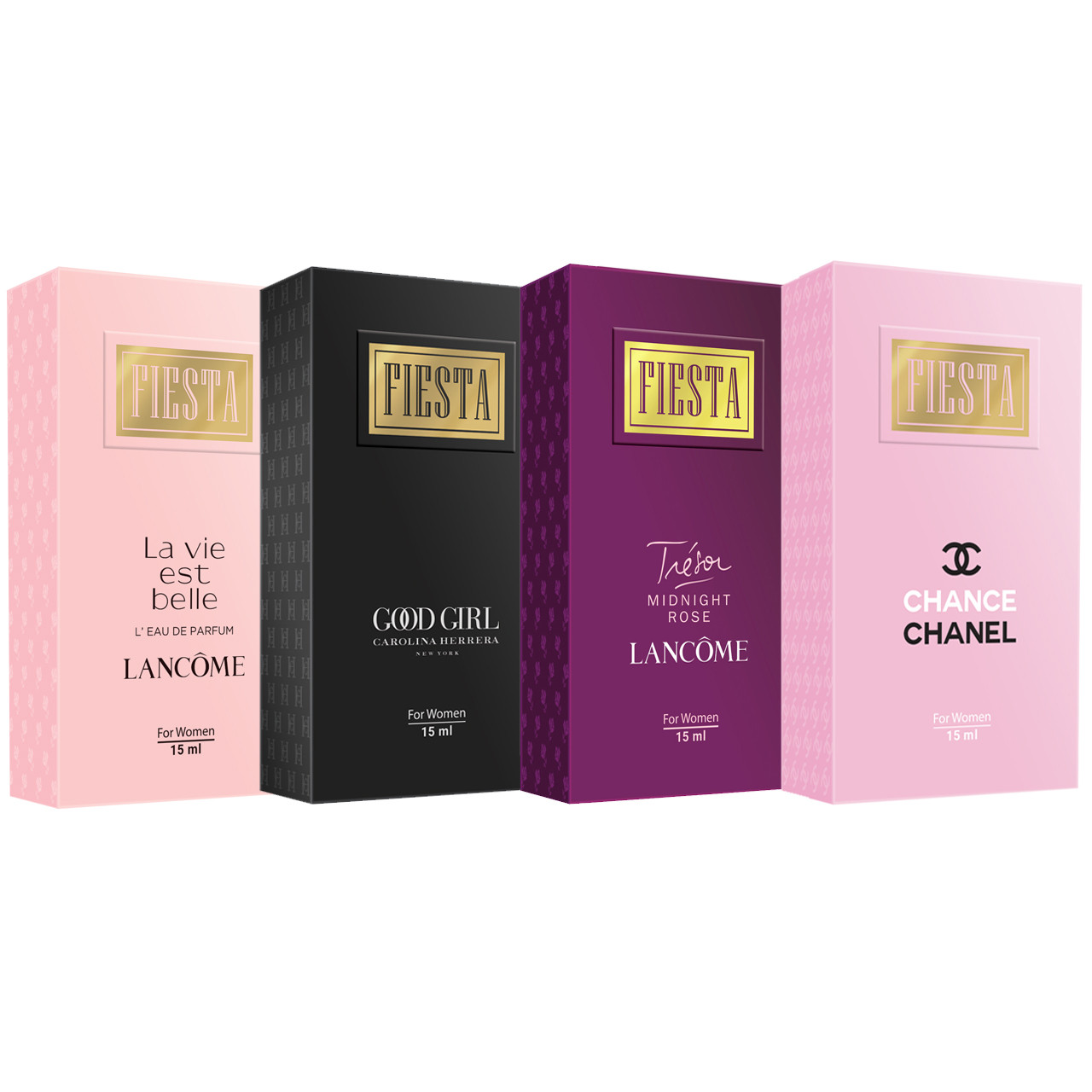 عطر جیبی زنانه فیستا مدل Alpha حجم 15 میلی لیتر مجموعه 4 عددی