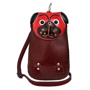 کیف رودوشی چرمی مدل دخترانه طرح سگ