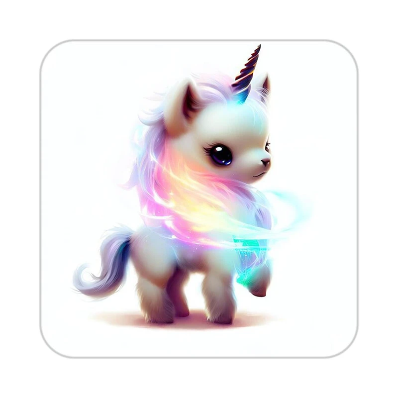 زیر لیوانی کاکتی طرح اسب تک شاخ و یونیکورن مدل mp33224