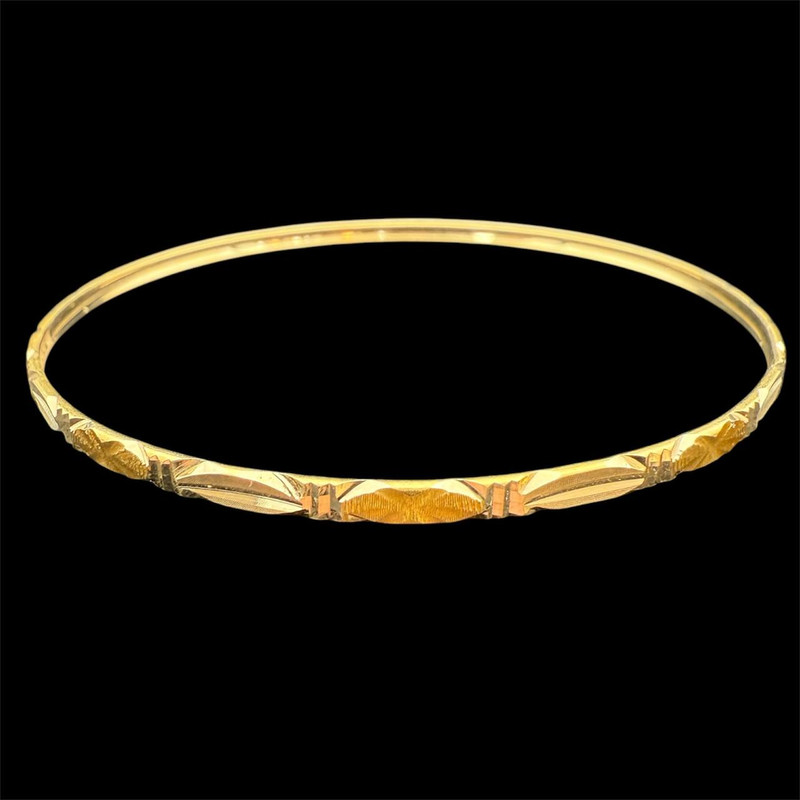 النگو طلا 18 عیار زنانه جواهری بصیر مدل رزا کد 5009 DK098 سایز 2