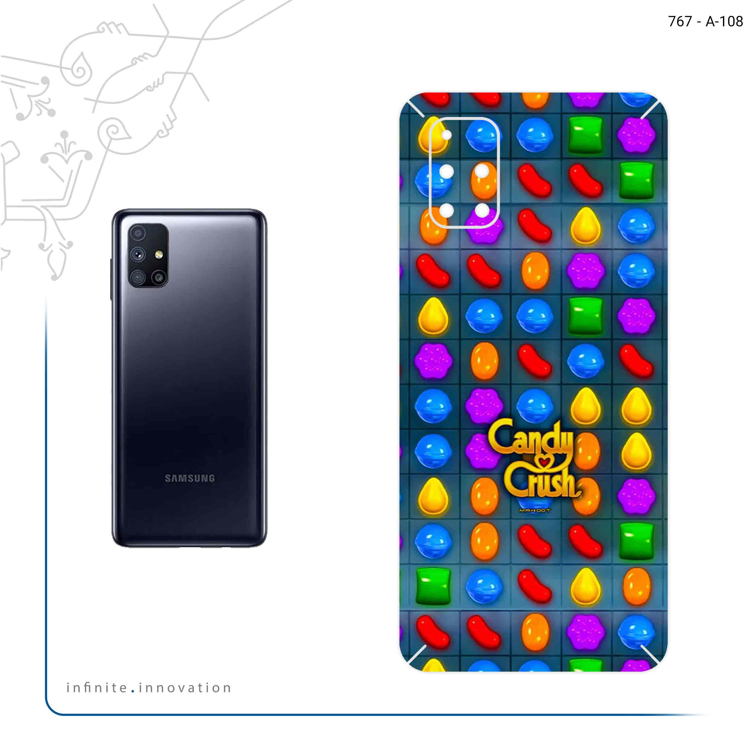 برچسب پوششی ماهوت مدل Candy Crush Game Series مناسب برای گوشی موبایل سامسونگ Galaxy M51