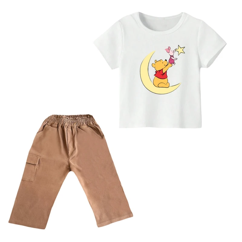 ست تی شرت و شلوارک پسرانه مدل پو کد ۶۶