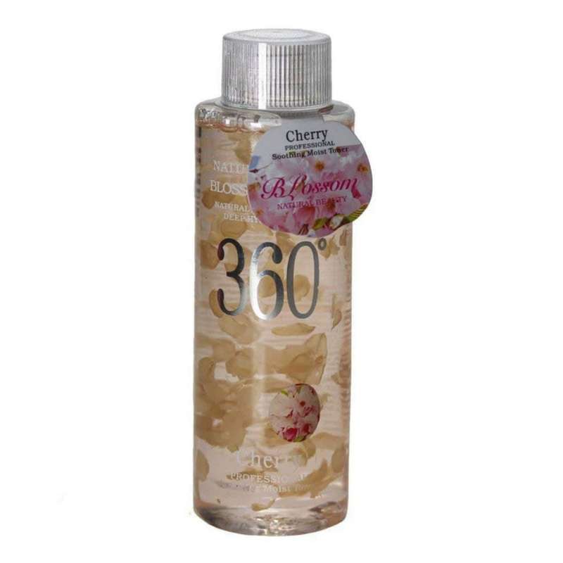 تونر پاک کننده آرایش صورت 360 مدل Cherry حجم 300 میلی لیتر