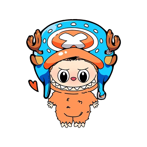 استیکر پارچه و لباس پاد آفرین طرح لبوبو کد 40