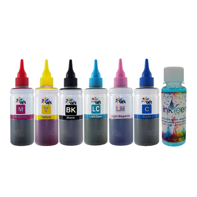 جوهر مخزن وکس مدل  EP100   حجم 100 میلی‌لیتر به همراه حلال اینکلین مجموعه 7 عددی