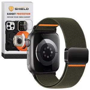 Ultimate Shield band model Fabric Mag Elastic suitable for Apple watch 42/44/45/49mm Series Se/1/2/3/4/5/6/7/8/9/Ultra/Ultra2/Ultra3