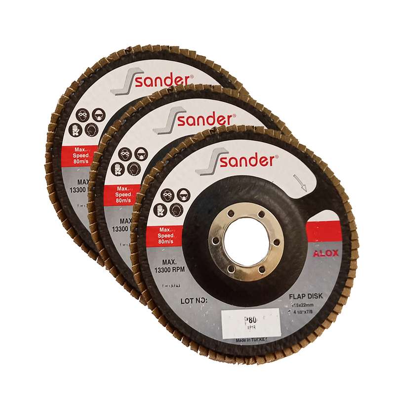 سنباده فلاپ دیسک ساندر مدل AT - 08880 مجموعه سه عددی