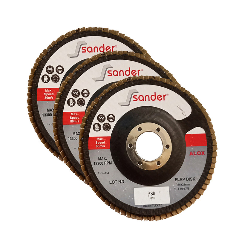 سنباده فلاپ دیسک ساندر مدل AT - 08880 مجموعه سه عددی