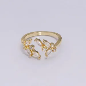  انگشتر طلا 18 عیار زنانه آراقیراتیس طرح مارکیز کد Ara0124