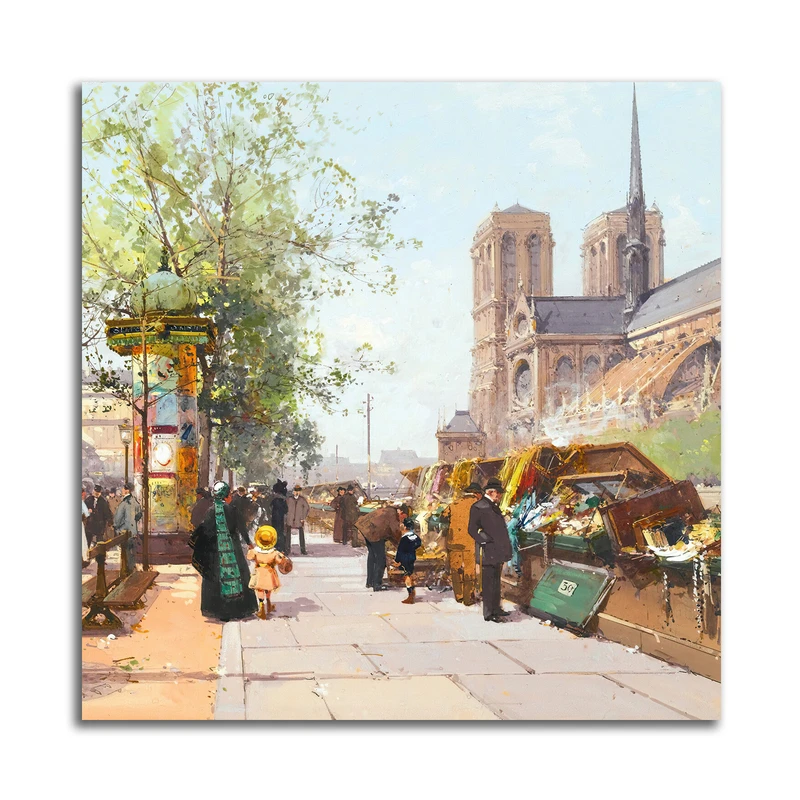 تابلو شاسی مدل نقاشی کلاسیک منظره شهری کد A29