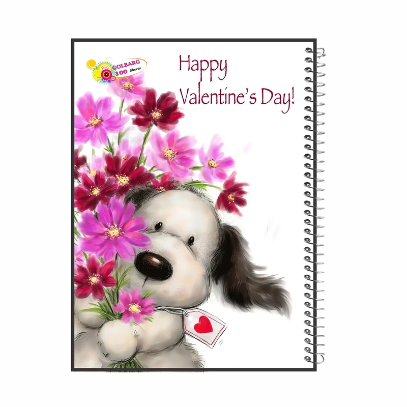 دفتر مشق 100 برگ گلبرگ مدل سگ زیبا کد 9102