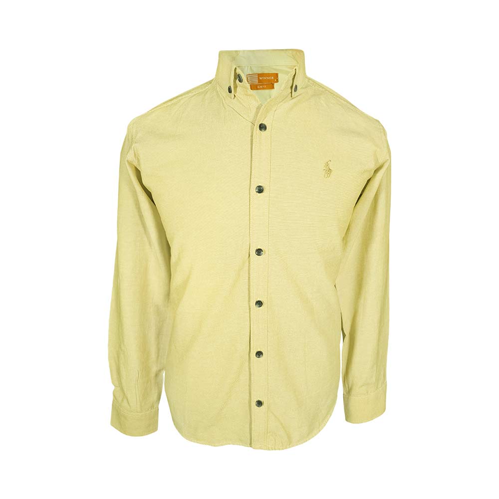 پیراهن آستین بلند مردانه مدل جودون کد 83-124148رنگ زرد