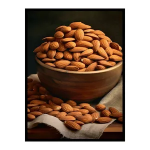 تابلو نوری بکلیت طرح سنتی خشکبار بادام مدل B-bu7439 فریم مشکی