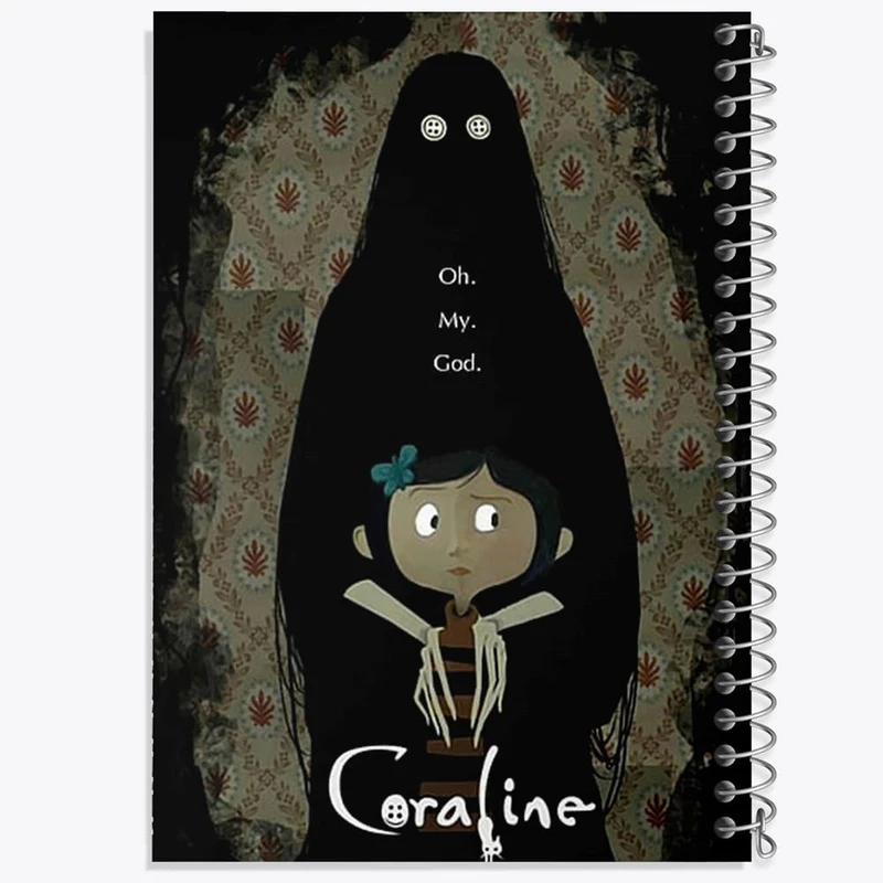 دفتر ژورنال نویسی 50 برگ خندالو مدل نقطه ای طرح کورالاین Coraline کد 20784