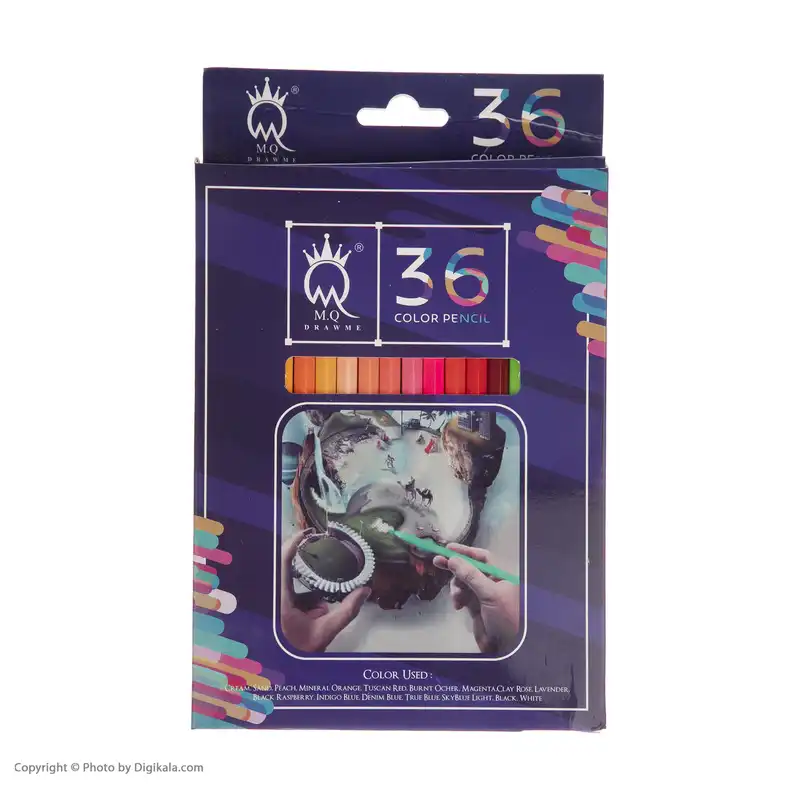 مداد رنگی 36 رنگ ام کیو مدل MQ-00036G