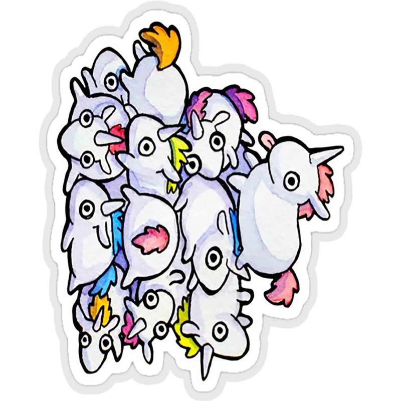 استیکر لپ تاپ طرح pile of unicorns کد ST1434