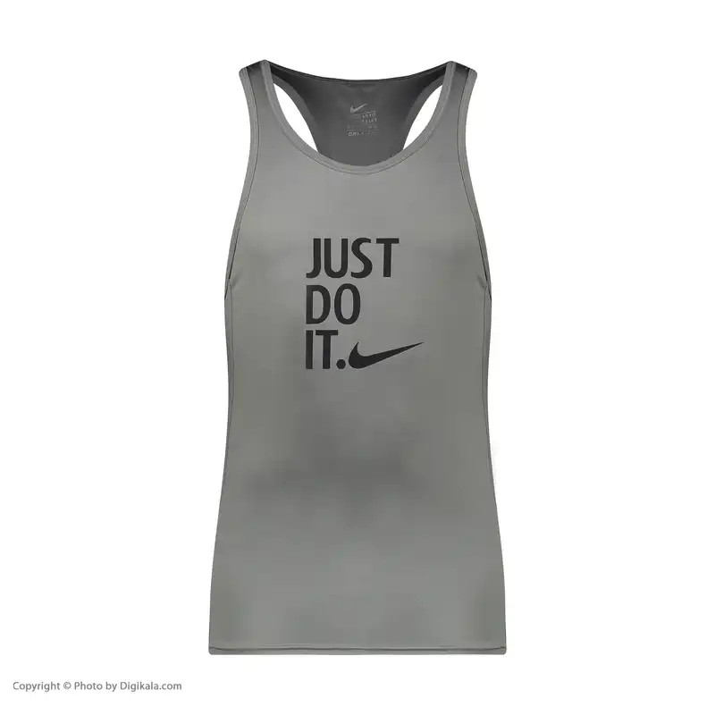 تاپ ورزشی مردانه مدل 01 طرح JUST DO IT رنگ طوسی