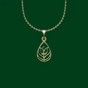 گردنبند طلا 18 عیار زنانه مدوپد مدل گل کد FF2-1-1037