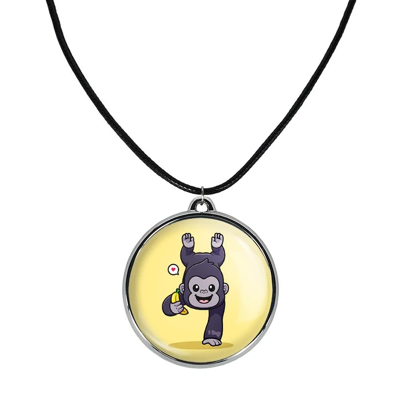 گردنبند خندالو مدل حیوانات بامزه گوریل کد 2971429703