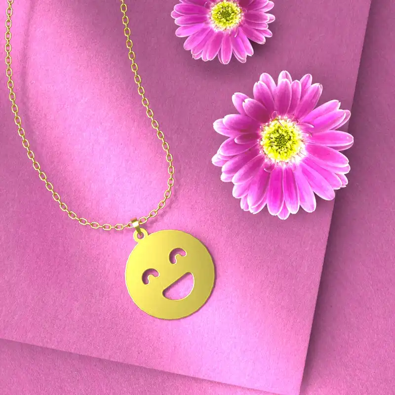 گردنبند طلا 18 عیار زنانه مدوپد مدل ایموجی کد C3-1-1105