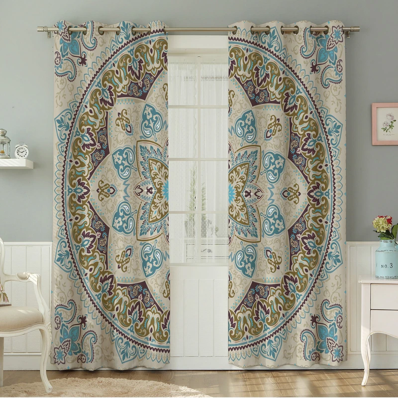 پرده نیروانا طرح سنتی  مدل هازان کد 4525 سایز 140×280 سانتی متر