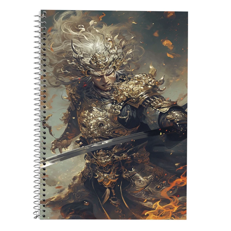 دفتر زبان 50 برگ مدوپد مدل سه خط طرح حیوانات جنگجو کد DF14792