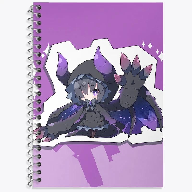 دفتر زبان 50 برگ خندالو مدل سه خط طرح بازی شکارچی هیولا (Monster Hunter) کد 33201