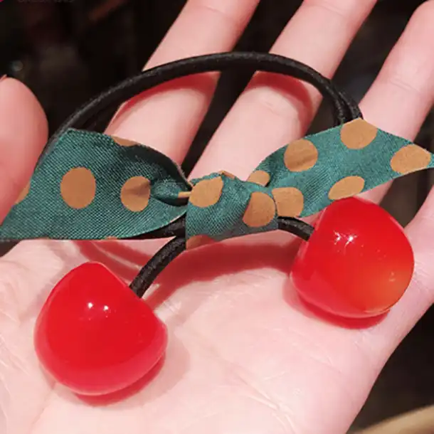 کش مو زنانه مدل گیلاس کد 002 بسته دو عددی