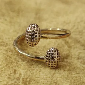 انگشتر طلا 18 عیار زنانه قیراط طرح بیضی کد GH2691