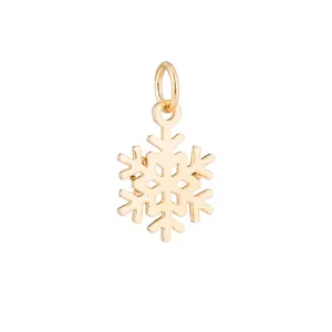 آویز گردنبند طلا 18 عیار زنانه قیراط طرح دونه برف کد GH3022