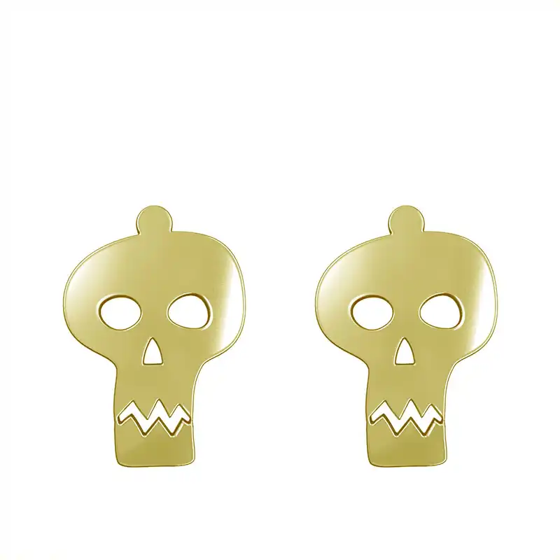 گوشواره طلا 18 عیار زنانه مدوپد مدل جمجمه کد GA1-15731