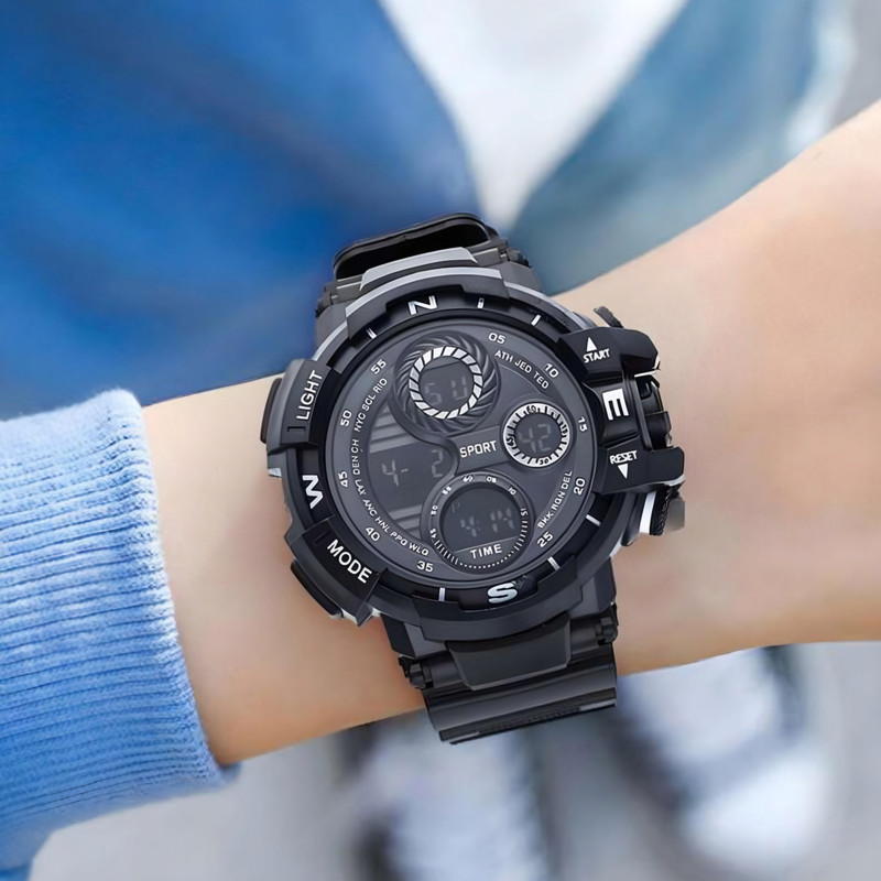 ساعت مچی دیجیتال مدل تک زمانه کرنومتردار کد 3