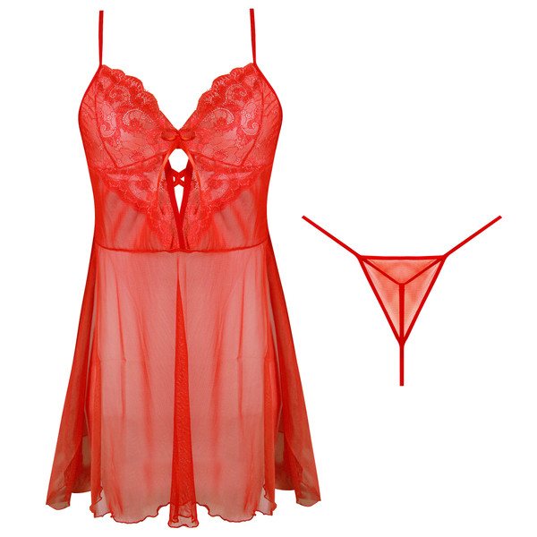 لباس خواب زنانه ماییلدا مدل 3752-512 رنگ قرمز