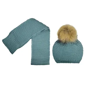 ست کلاه و شال گردن بافتنی بچگانه مدل SN8549