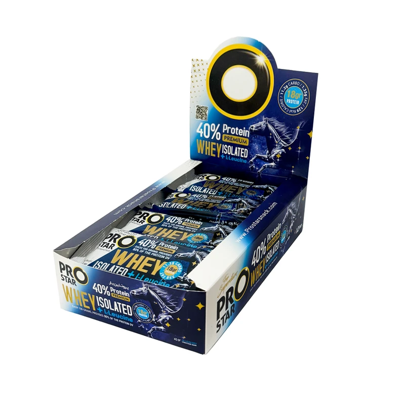 پروتئین بار بلوبری پرواستار - 40 گرم بسته 12 عددی