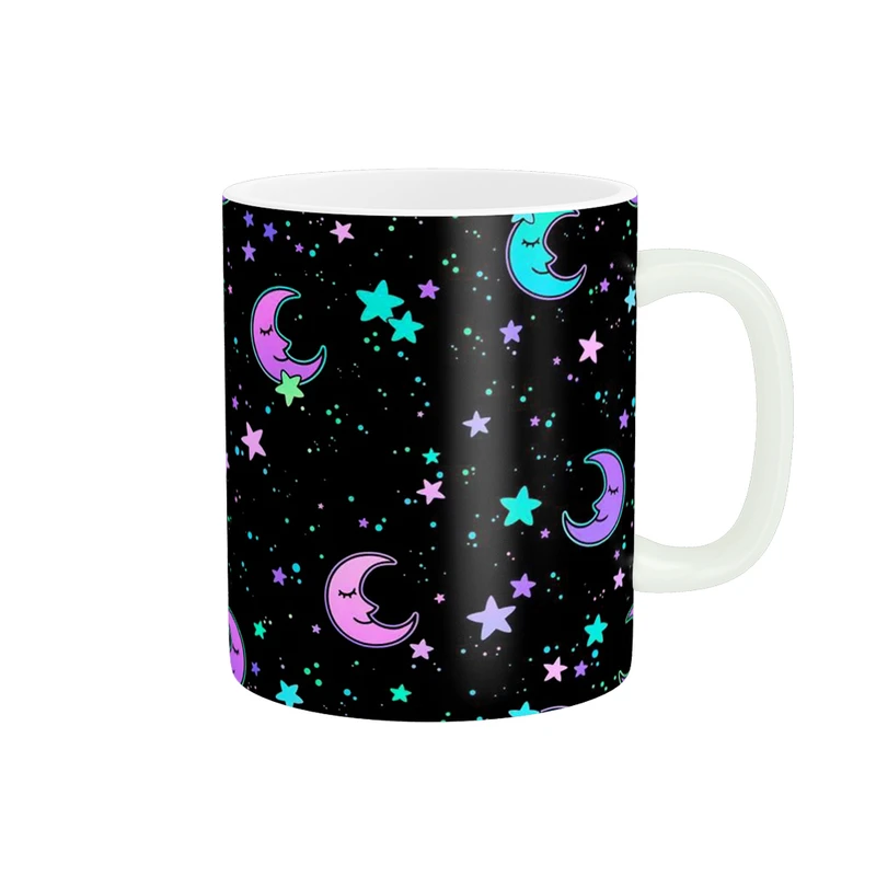 ماگ پادآفرین مدل کهکشانی طرح ماه و ستاره  کد p2177