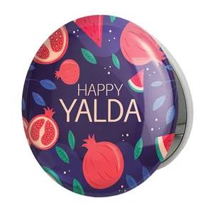 آینه جیبی خندالو طرح شب یلدا مدل تاشو کد 10767 