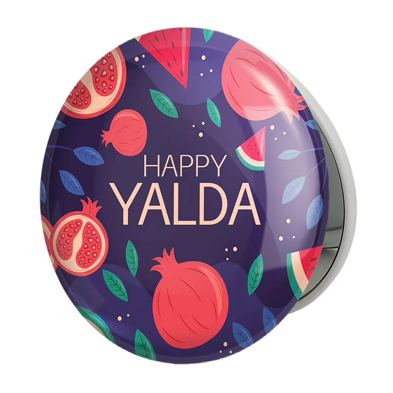 آینه جیبی خندالو طرح شب یلدا مدل تاشو کد 10767 