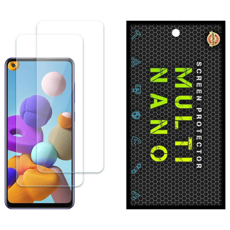 محافظ صفحه نمایش مولتی نانو مدل X-S2N مناسب برای گوشی موبایل سامسونگ Galaxy A21s بسته دو عددی