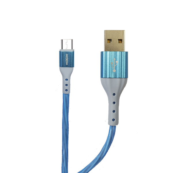 کابل تبدیل USB به microUSB موکسوم مدل MX-CB68 LED طول 1 متر