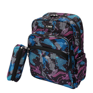 کوله پشتی تنسر مدل آریو کهکشانی کد 135 به همراه جامدادی 