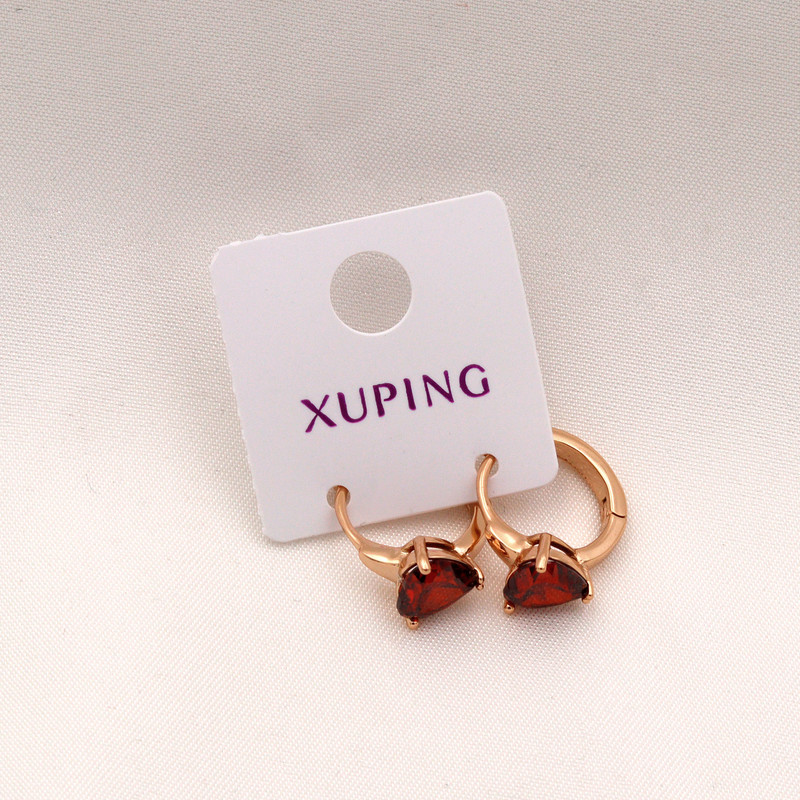 گوشواره زنانه ژوپینگ مدل نگین قلبی کد TE-179 گوشواره زنانه ژوپینگ مدل نگین قلبی کد TE-179