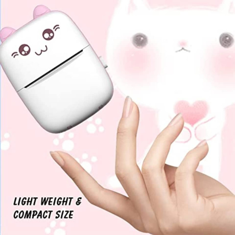 پرینتر لیبل زن ناب سل مدل  پرتابل کد PIN02 به همراه سه عدد رول کاغذی