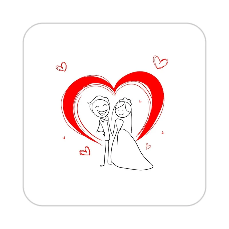 زیر لیوانی کاکتی طرح عاشقانه مدل mp37116