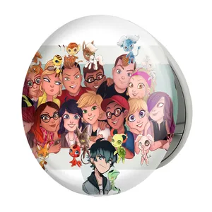 آینه جیبی خندالو طرح دختر کفشدوزکی مدل تاشو کد 25020 