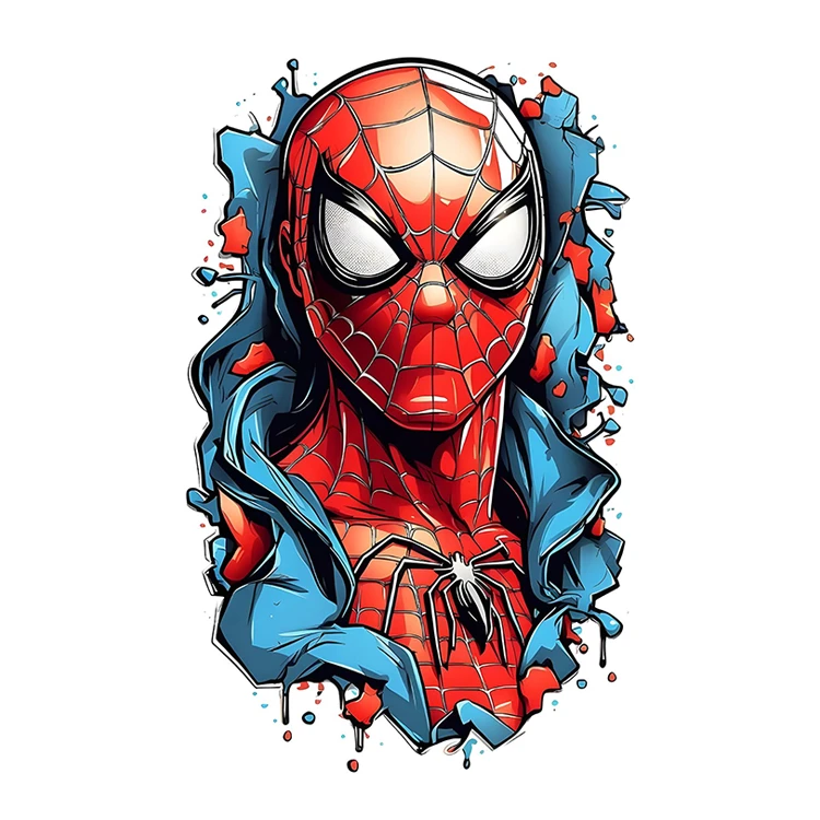 استیکر پارچه و لباس پاد آفرین مدل مرد عنکبوتی کد 1193